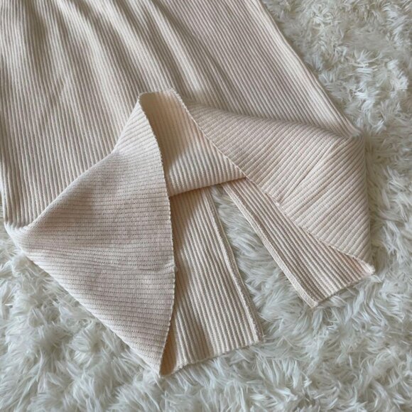 Lofarm Rib Tight Midi Skirt L Ivory - Picture 5 of 5